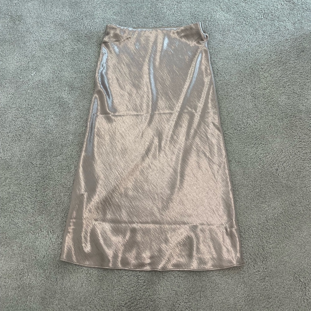 Banana Republic Midi Gold Skirt